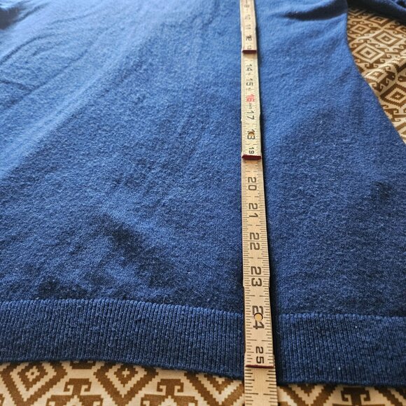 Nordstrom Collection 100% Cashmere Women's Turtleneck Sweater SZ Medium Blue - Picture 9 of 9